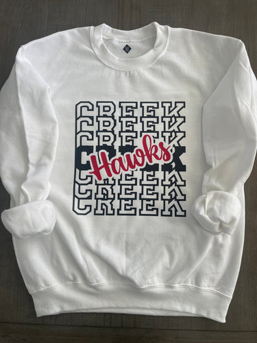 Youth Creek Hawks Short Sleeve T-shirt, Long Sleeve T-Shirt, Crewneck Sweatshirt