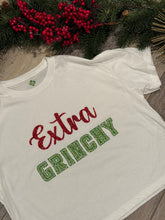 Load image into Gallery viewer, Extra Grinchy Cropped T-Shirt Christmas 2023