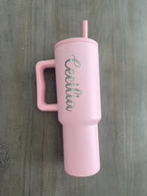 Load image into Gallery viewer, Pink Tumbler with Engraved Name