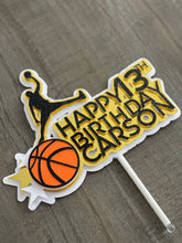 Load image into Gallery viewer, Basketball Layered Cake Topper