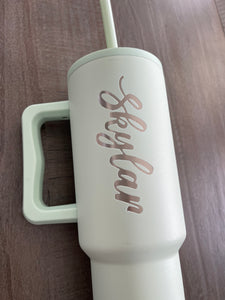 Mint Tumbler with Engraved Name