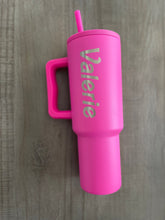 Load image into Gallery viewer, Hot Pink Tumbler with Engraved Name