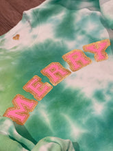 Load image into Gallery viewer, Hand Tie Dyed MERRY Sweatshirt
