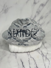 Load image into Gallery viewer, Gray/Black Lattice Black Embroidery Bath Hoodie/Hooded Towel