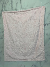 Load image into Gallery viewer, Blush Pink Marble Texture Flat White Back Blanket No Ruffle