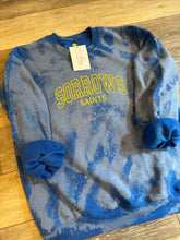 Load image into Gallery viewer, Cobalt Bleach Burst Embroidered Sorrows Saints Sweatshirt