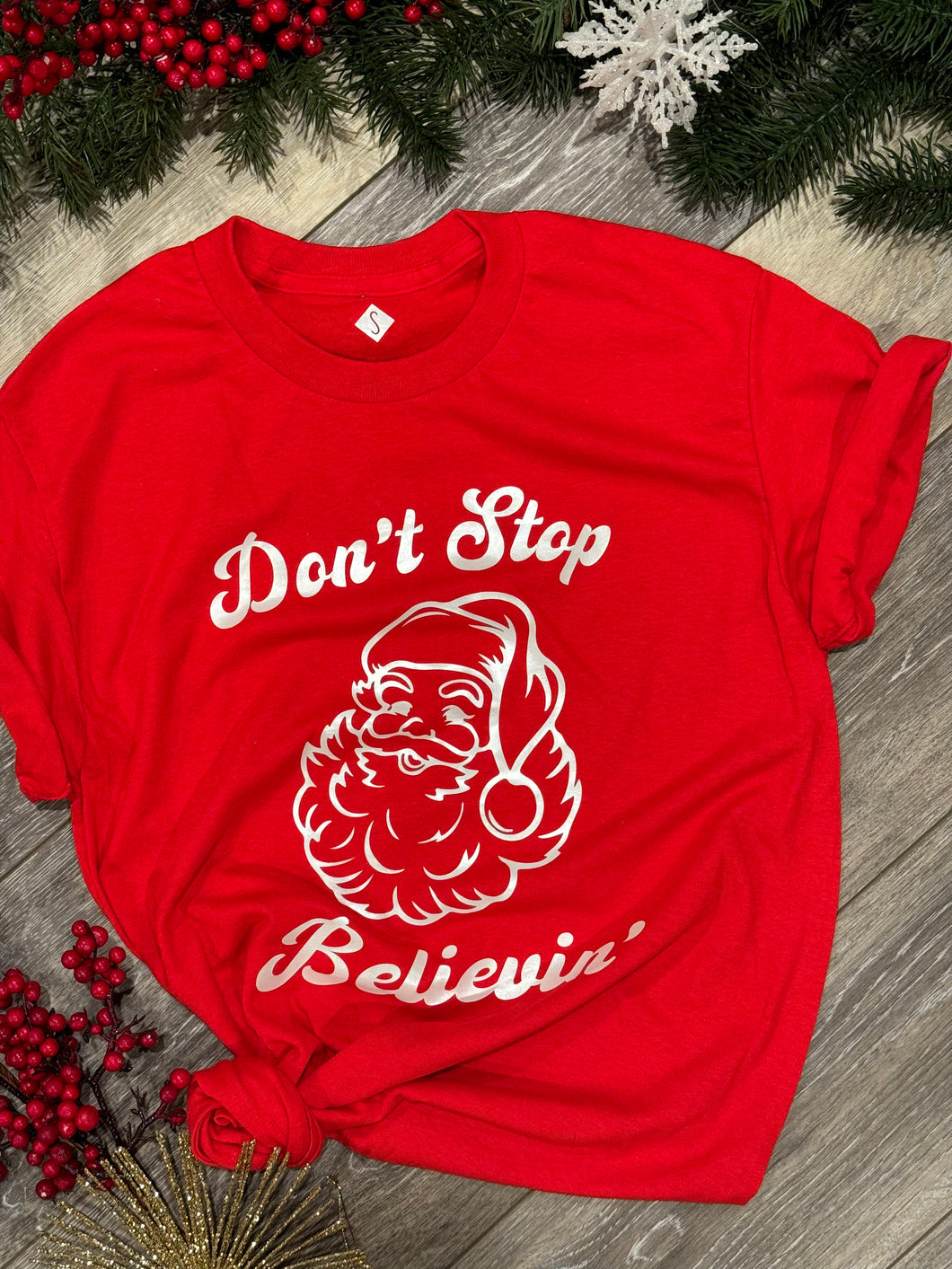 Don't Stop Believin' T-Shirt, Crewneck Sweatshirt Christmas 2023