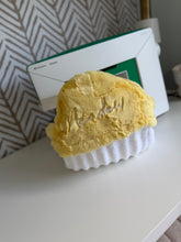 Load image into Gallery viewer, Canary Hyde with White Embroidery Hooded Towel