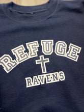 Load image into Gallery viewer, Refuge Ravens Adult/Youth Navy Crewneck