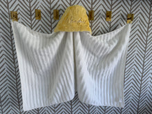 Load image into Gallery viewer, Canary Hyde with White Embroidery Hooded Towel