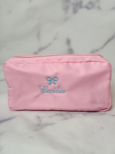 Personalized Pink Cosmetic Bag