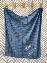 Load image into Gallery viewer, Denim Blue Oxford Flat White Back Blanket No Ruffle