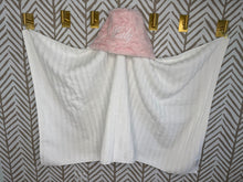 Load image into Gallery viewer, Pink Embossed Leaf Hoodie/Hooded Towel