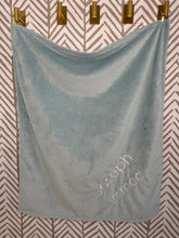 Load image into Gallery viewer, Wavy Checkered Mist &amp; White Blanket