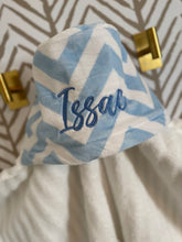 Load image into Gallery viewer, Baby Blue &amp; White Chevron Gift Set