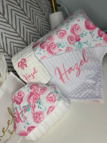 Pink Roses No Ruffle Gift Set