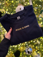 Load image into Gallery viewer, Jesus is King Crewneck Gildan Sweatshirt Youth &amp; Adult
