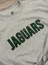 Load image into Gallery viewer, Jaguars Gray Embroidery and Green Glitter T-Shirt or Sweatshirt