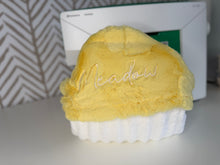 Load image into Gallery viewer, Canary Hyde with White Embroidery Hooded Towel