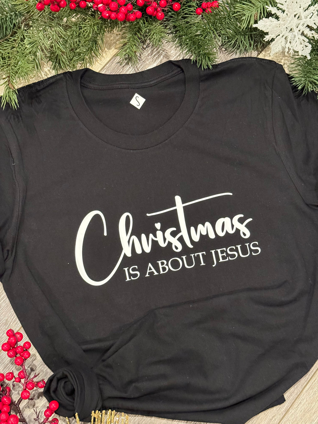 Christmas is about Jesus T-Shirt, Crewneck Sweatshirt Christmas 2023