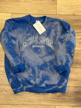 Load image into Gallery viewer, Cobalt Bleach Burst Embroidered Catholic Central Shamrocks Sweatshirt