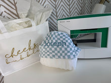 Load image into Gallery viewer, Wavy Mist &amp; White Checkered Bath Hoodie/Hooded Towel