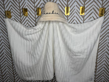Load image into Gallery viewer, Flat Cream Black Embroidery Bath Hoodie/Hooded Towel