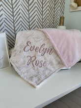 Load image into Gallery viewer, Pearl Willow and Flat Dusty Pink Blanket