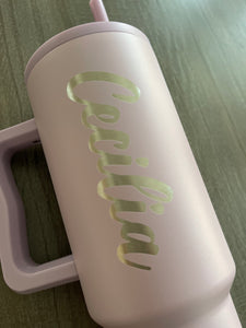 Lavender Tumbler with Engraved Name