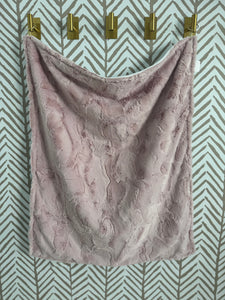 Dusty Pink Hyde Flat White Back Embroidery on Flat White Blanket No Ruffle