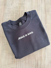 Load image into Gallery viewer, Jesus is King Crewneck Gildan Sweatshirt Youth &amp; Adult