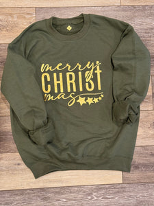 Merry CHRISTmas T-Shirt, Crewneck Sweatshirt Christmas 2023