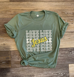 Love Like Jesus Sage T-Shirt Christmas 2023