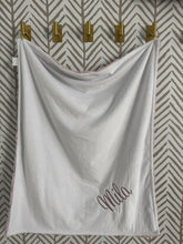Load image into Gallery viewer, Dusty Pink Hyde Flat White Back Embroidery on Flat White Blanket No Ruffle