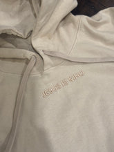 Load image into Gallery viewer, Monochromatic Embroidered Jesus is King Adult &amp; Youth Gildan Sweatshirt