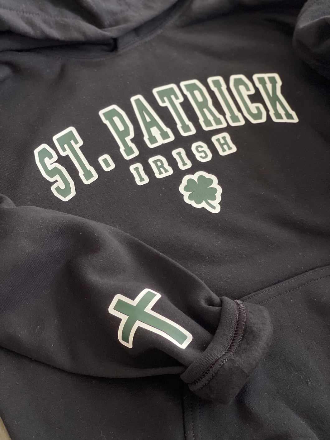 St. Patrick Adult/Youth Black Hoodie