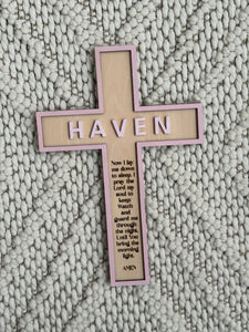 Pink Textured Marble with Cross Gift Set