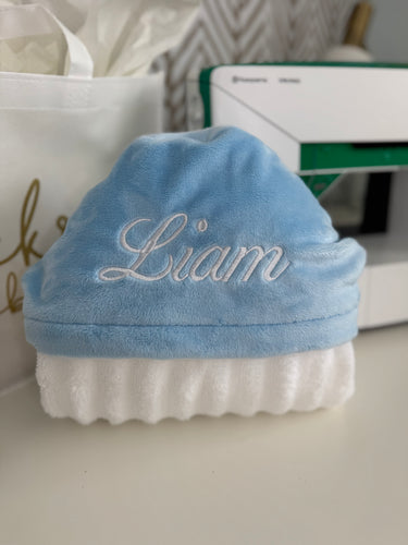 Flat Baby Blue Bath Hoodie/Hooded Towel