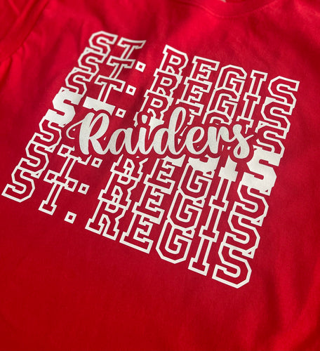 St. Regis Raiders Red Short Sleeve T-shirt, Long Sleeve T-Shirt, Crewneck Sweatshirt