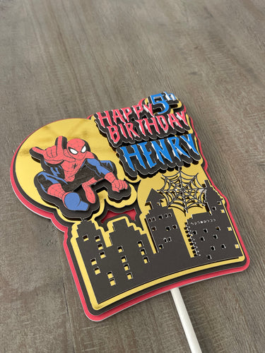 3D Spider-Man Inspired Cake Topper