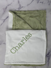 Load image into Gallery viewer, Thyme Hyde Flat White Back Blanket No Ruffle