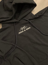 Load image into Gallery viewer, STOCK SALE AS PICTURED - Black Adult Large Bow &amp; Jesus is King Embroidered
