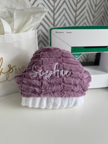 Mauve Oxford Bath Hoodie/Hooded Towel