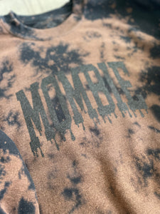 Mombie Bleach Dyed Black Sweatshirt
