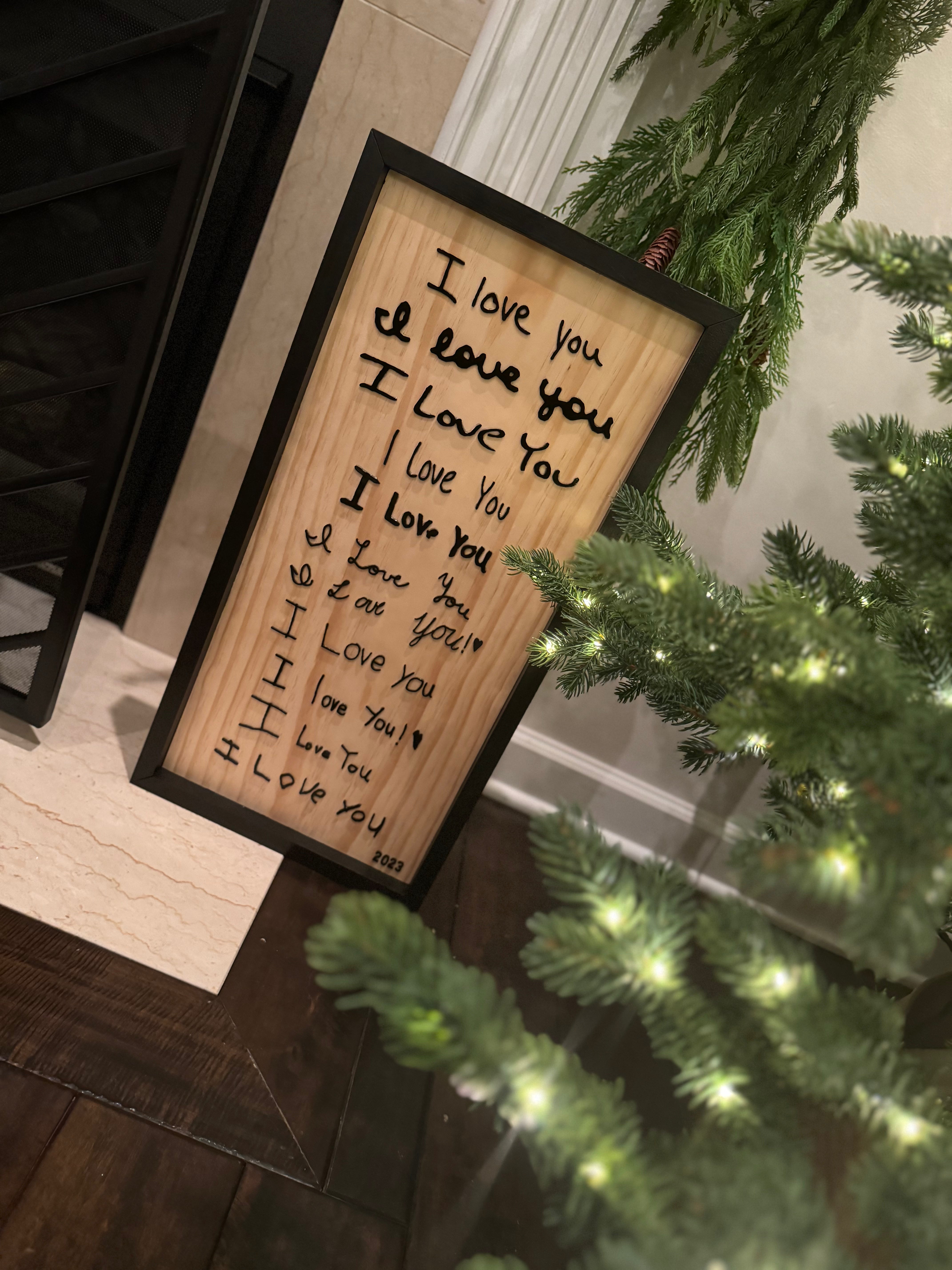 Custom handmade I Love You Sign
