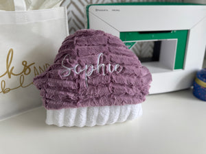 Mauve Oxford Bath Hoodie/Hooded Towel