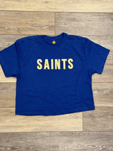 Load image into Gallery viewer, Saints Cropped Cobalt Short Sleeve T-shirt