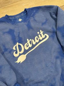 Detroit with Lion Tail Bleach Dyed Sweatshirt