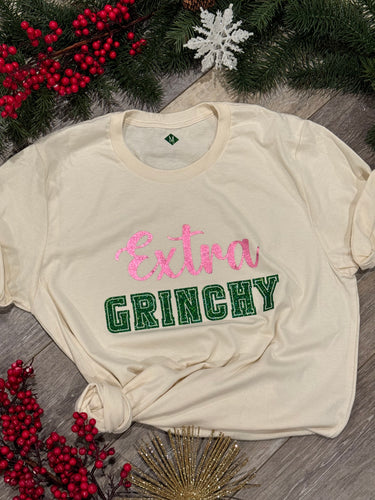 Extra Grinchy T-Shirt, Crewneck Sweatshirt Christmas 2023