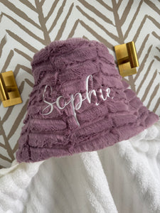 Mauve Oxford Bath Hoodie/Hooded Towel